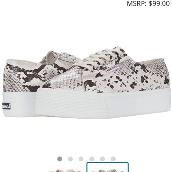 LAST❗️size 7.5 Superga•Platform SnakePrint Sneaker - Picture 6 of 10